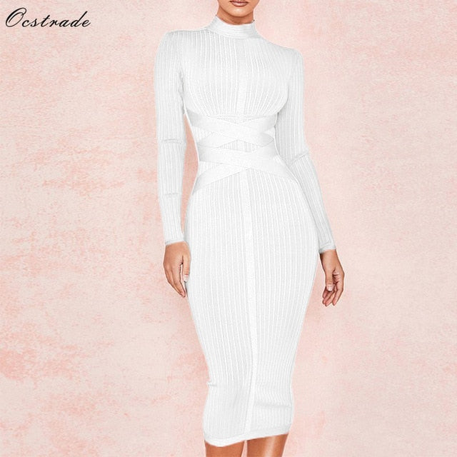 Long Sleeve Bandage Dress