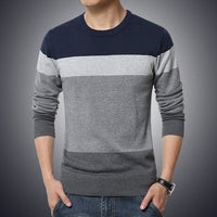 Casual Men's Sweater Striped Slim