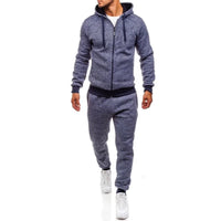 ZOGAA Plus Size Mens Sports Suit Casual Solid Streetwear Men Tracksuit 2 Piece Set Pants and Tops Gym Jogger Track Suit for Men