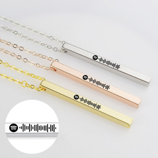 Spotify Code Custom Necklace