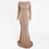 Elegant Maxi Dress Stretchy Bodycon