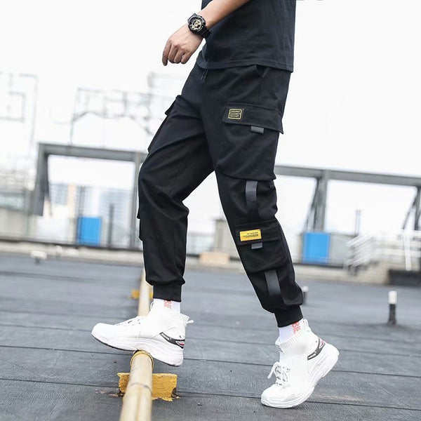 Black Hip Hop Casual Streetwear Pants