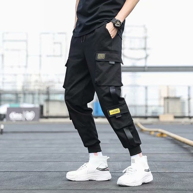 Black Hip Hop Casual Streetwear Pants
