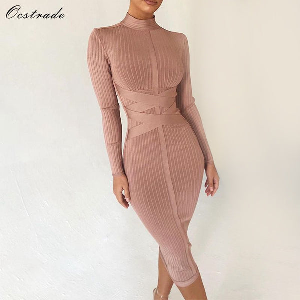 Long Sleeve Bandage Dress