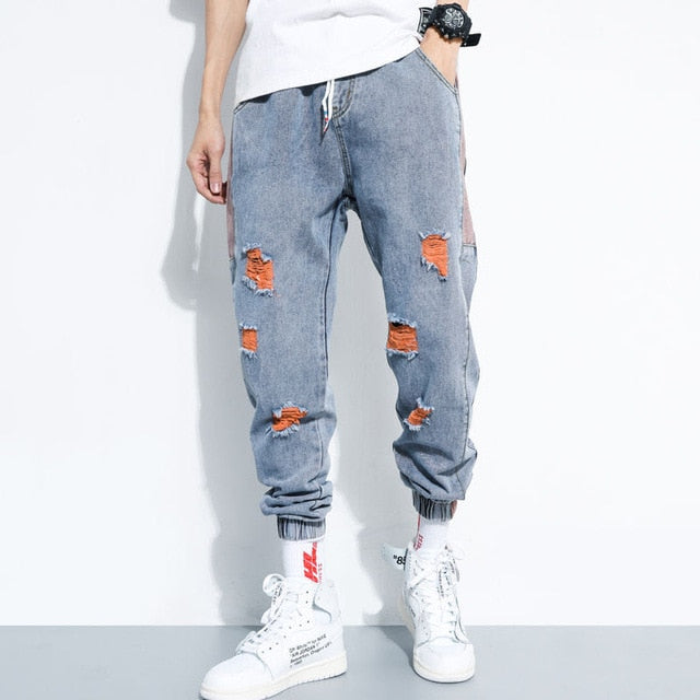 Multi-pocket jogger cargo pants elastic
