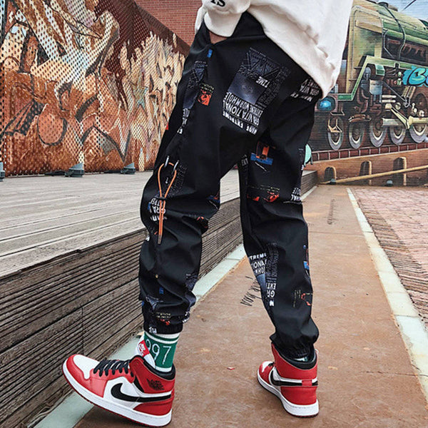 Hip hop Pants with Print Streetwear