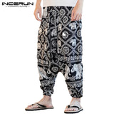 Baggy Cotton Linen Harem Pants Men Hip-hop