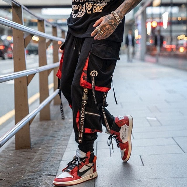 Hip Hop Black Cargo Pants joggers