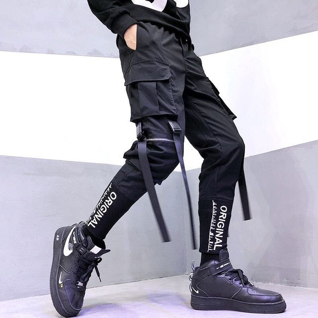 Hip Hop Black Cargo Pants joggers