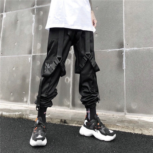 Hip Hop Black Cargo Pants joggers