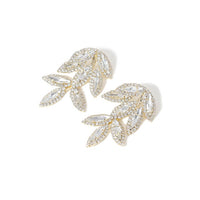 Elegant Crystal Leaves Earrings