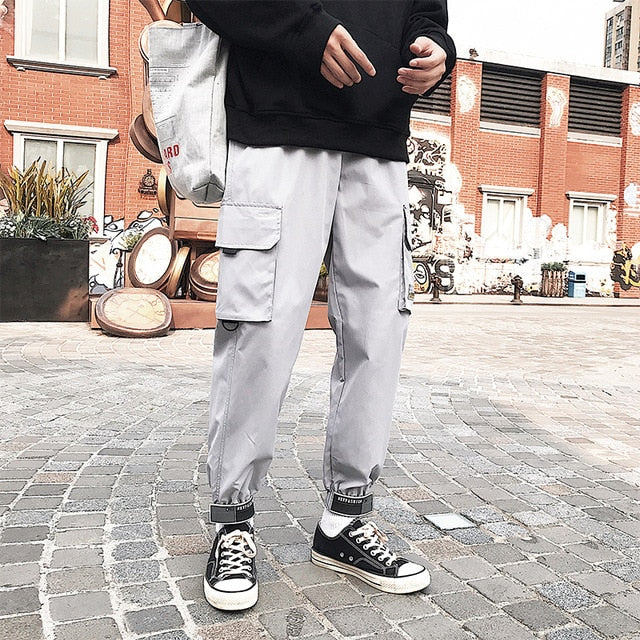 Black Hip Hop Casual Streetwear Pants