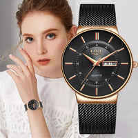 Ultra-thin Calendar Week Quartz Watch