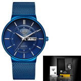 Ultra-thin Calendar Week Quartz Watch
