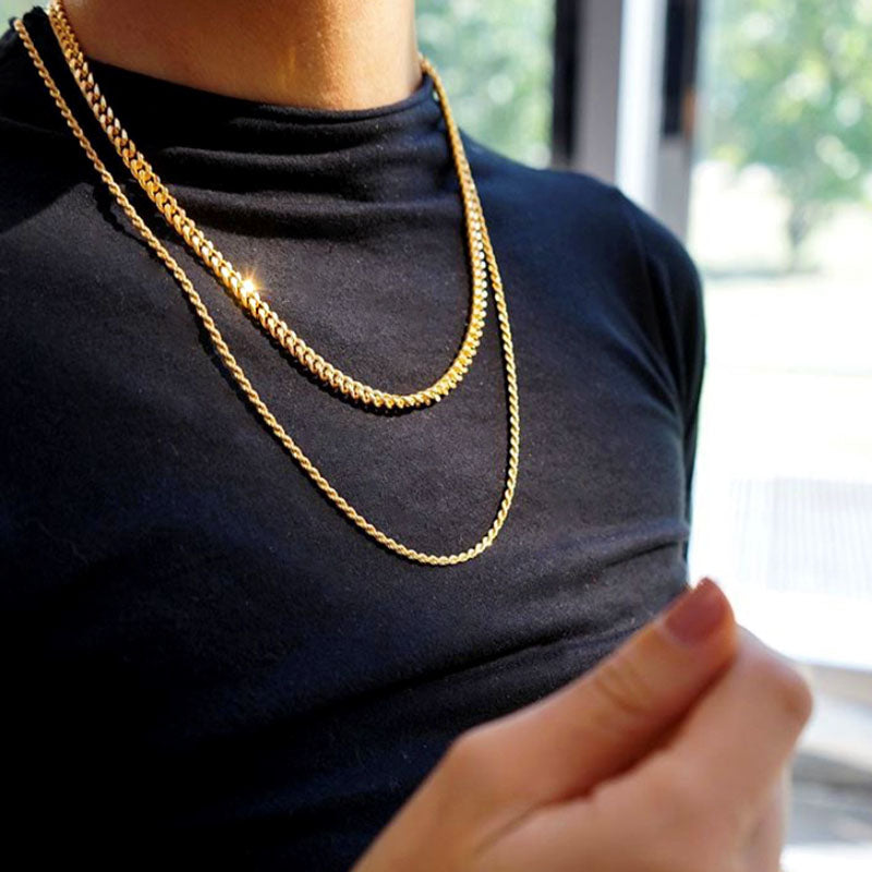 Twisted Minimalist Chain Necklaces