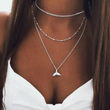 Multi Layered Necklace Coin Star Moon