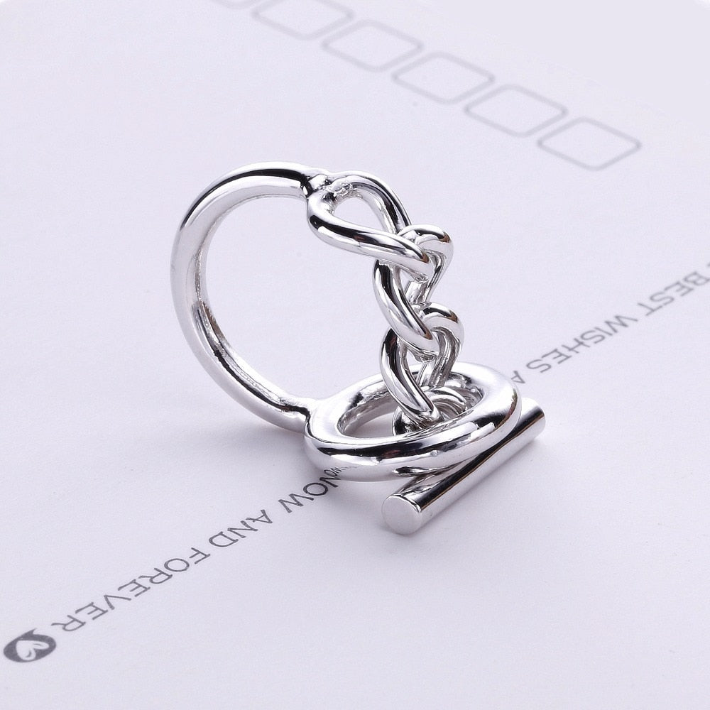 Sterling Silver Rope Chain Ring