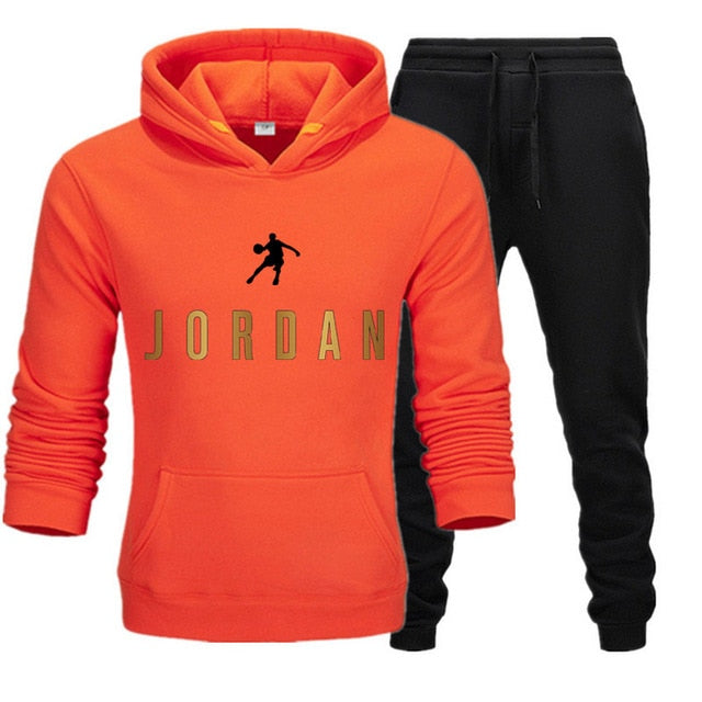 Tracksuit Hoodie Two Pieces + Pants Sports