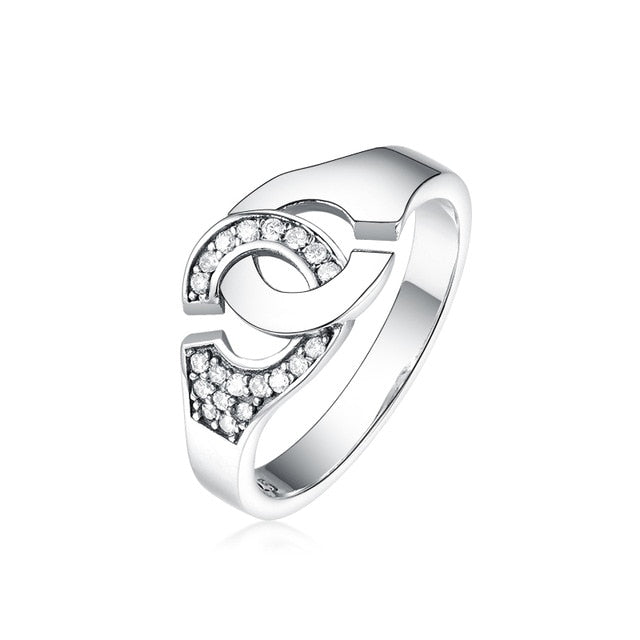 100% Sterling Silver Handcuff Ring