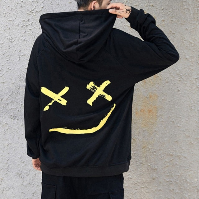 Smile Hoodies Hip Hop Oversized Sweatshirts