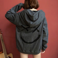 Smile Hoodies Hip Hop Oversized Sweatshirts