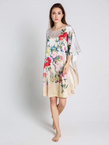 100% Silk Satin Dress Natural Mulberry