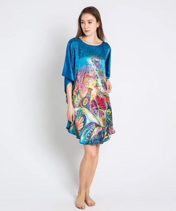 100% Silk Satin Dress Natural Mulberry