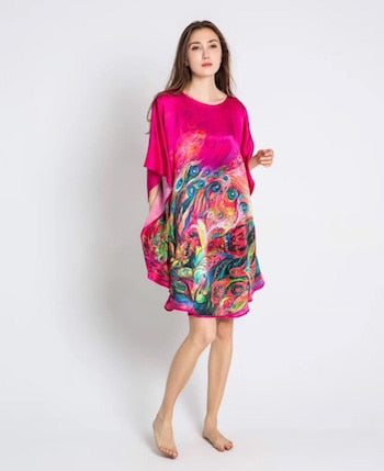 100% Silk Satin Dress Natural Mulberry