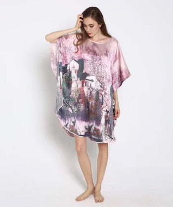 100% Silk Satin Dress Natural Mulberry