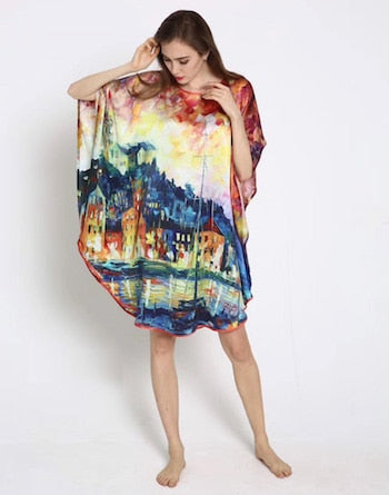 100% Silk Satin Dress Natural Mulberry
