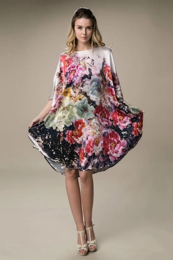 100% Silk Satin Dress Natural Mulberry