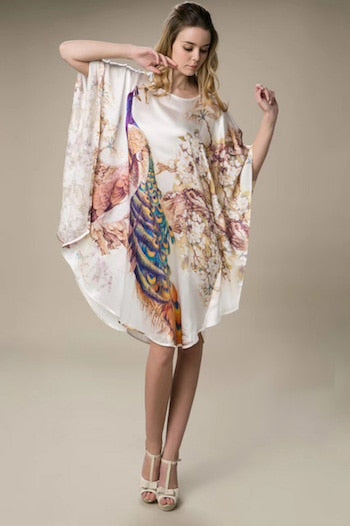 100% Silk Satin Dress Natural Mulberry