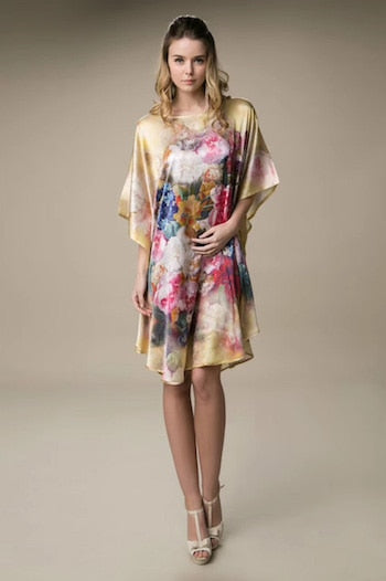 100% Silk Satin Dress Natural Mulberry
