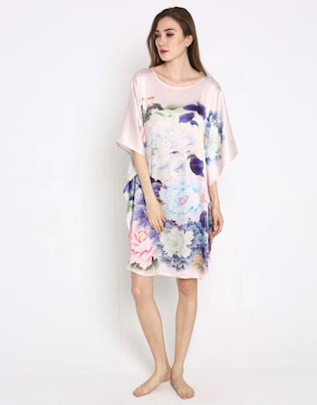 100% Silk Satin Dress Natural Mulberry