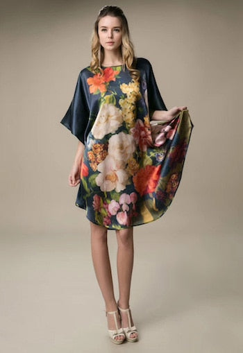 100% Silk Satin Dress Natural Mulberry